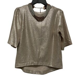 Metallic Gold Women's Top size 6